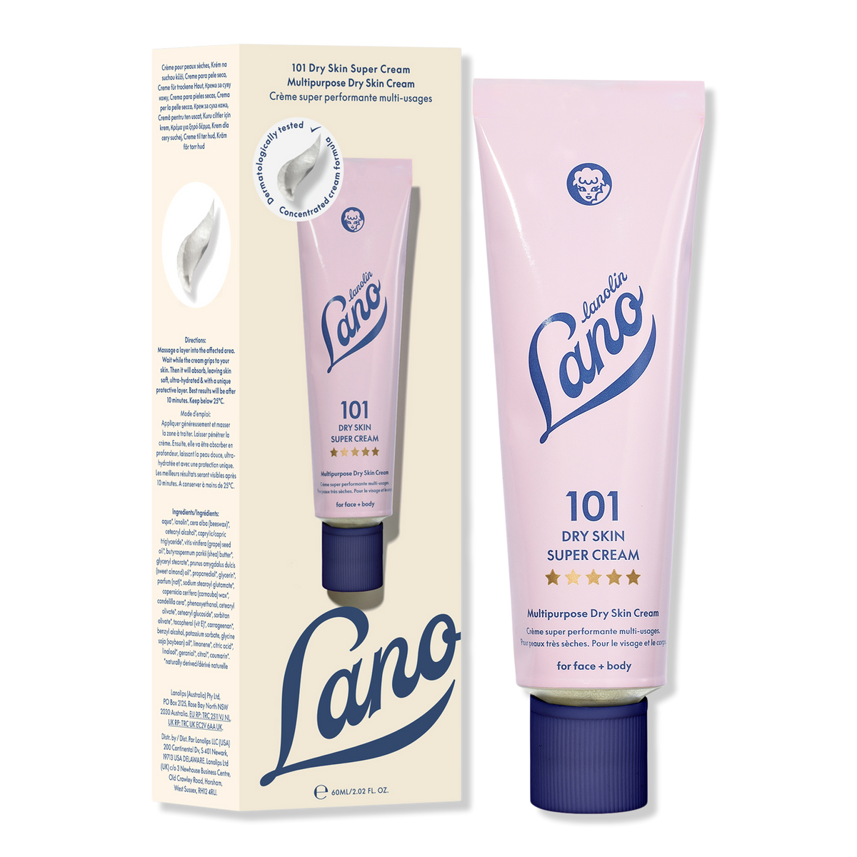 Lano 101 Dry Skin Super Cream, 2.02 oz