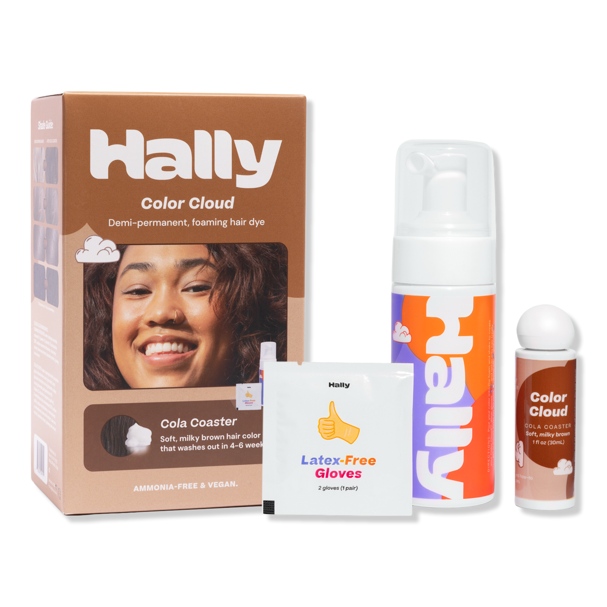 HALLY Color Cloud, Foaming Hair Color, Cola Coaster