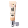 IT Cosmetics CC+ Nude Glow Lightweight Foundation + Glow Serum with, SPF 40, Medium, 1.08 oz