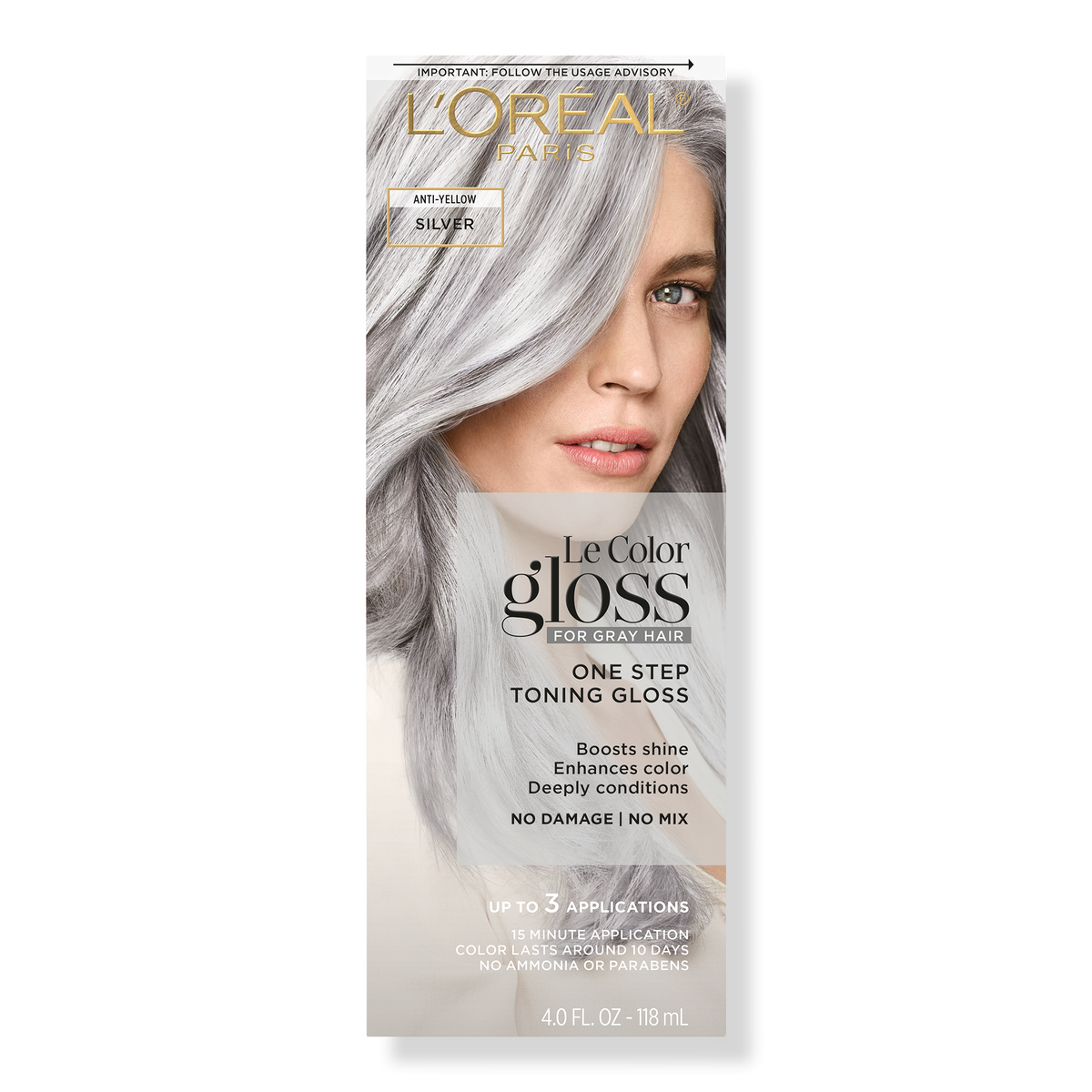 L'Oréal Le Color Gloss One Step Toning Gloss, Silver, 4 oz