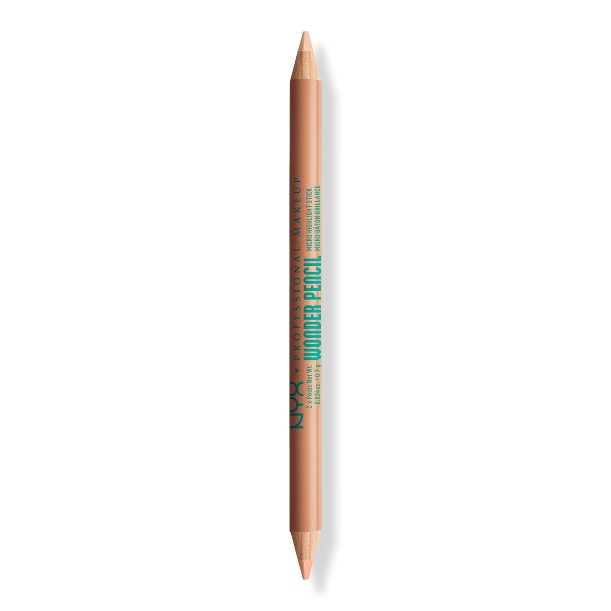 NYX Professional Makeup Wonder Pencil Multi-Use Micro Highlighting Duo Pencil, Medium Peach, 0.024 oz