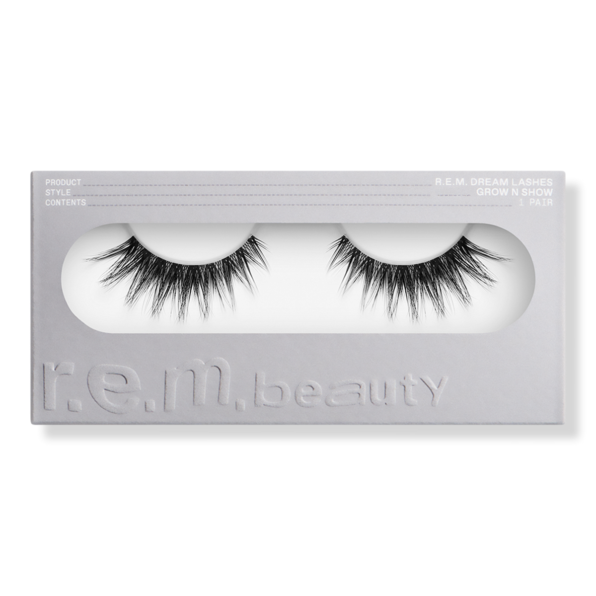 r.e.m. beauty Dream Lashes, grow n show (full & feathery with a flare)