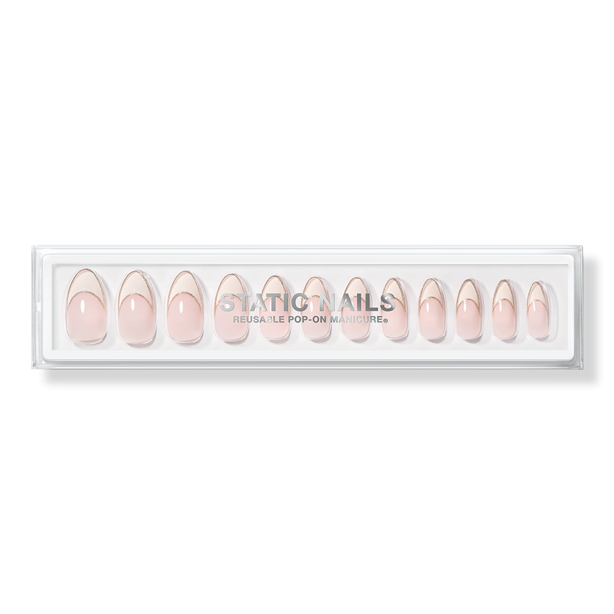 Static Nails At The Ivory Almond Reusable Pop-On Manicure
