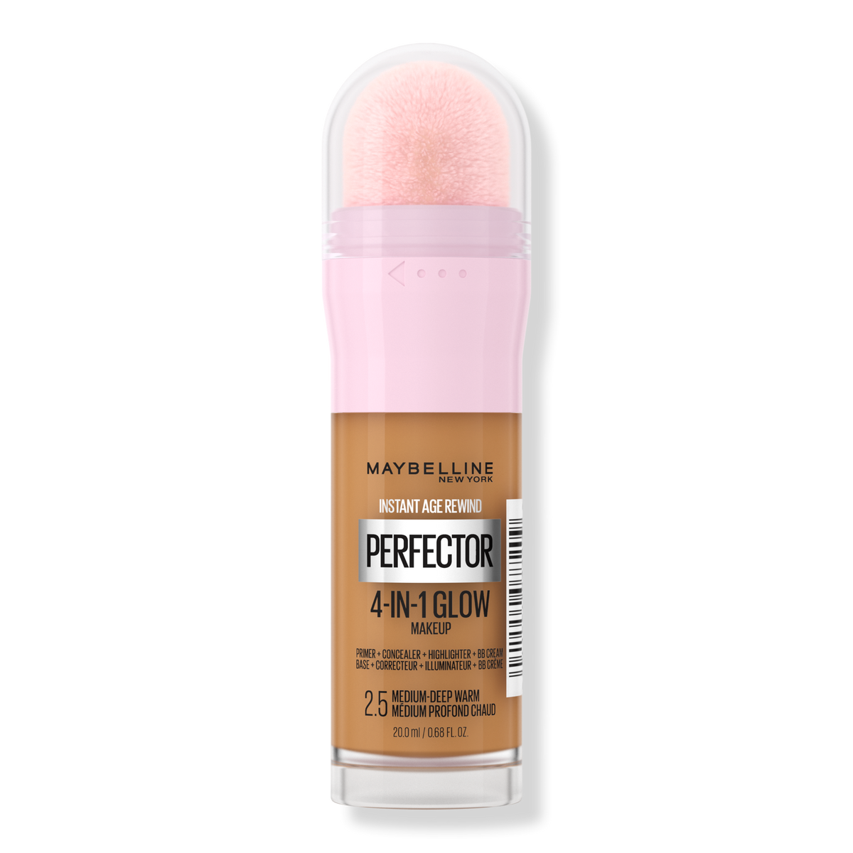 Maybelline Instant Age Rewind Instant Perfector 4-In-1 Glow Makeup, 2.5 Medium-Deep Warm, 0.68 oz