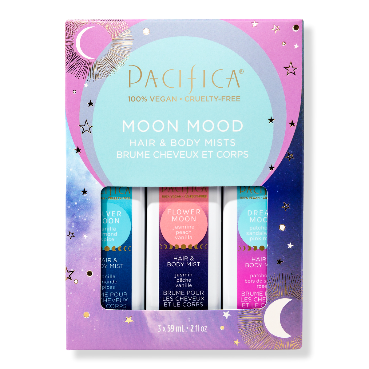Pacifica Moon Moods Hair & Body Mist Travel Set