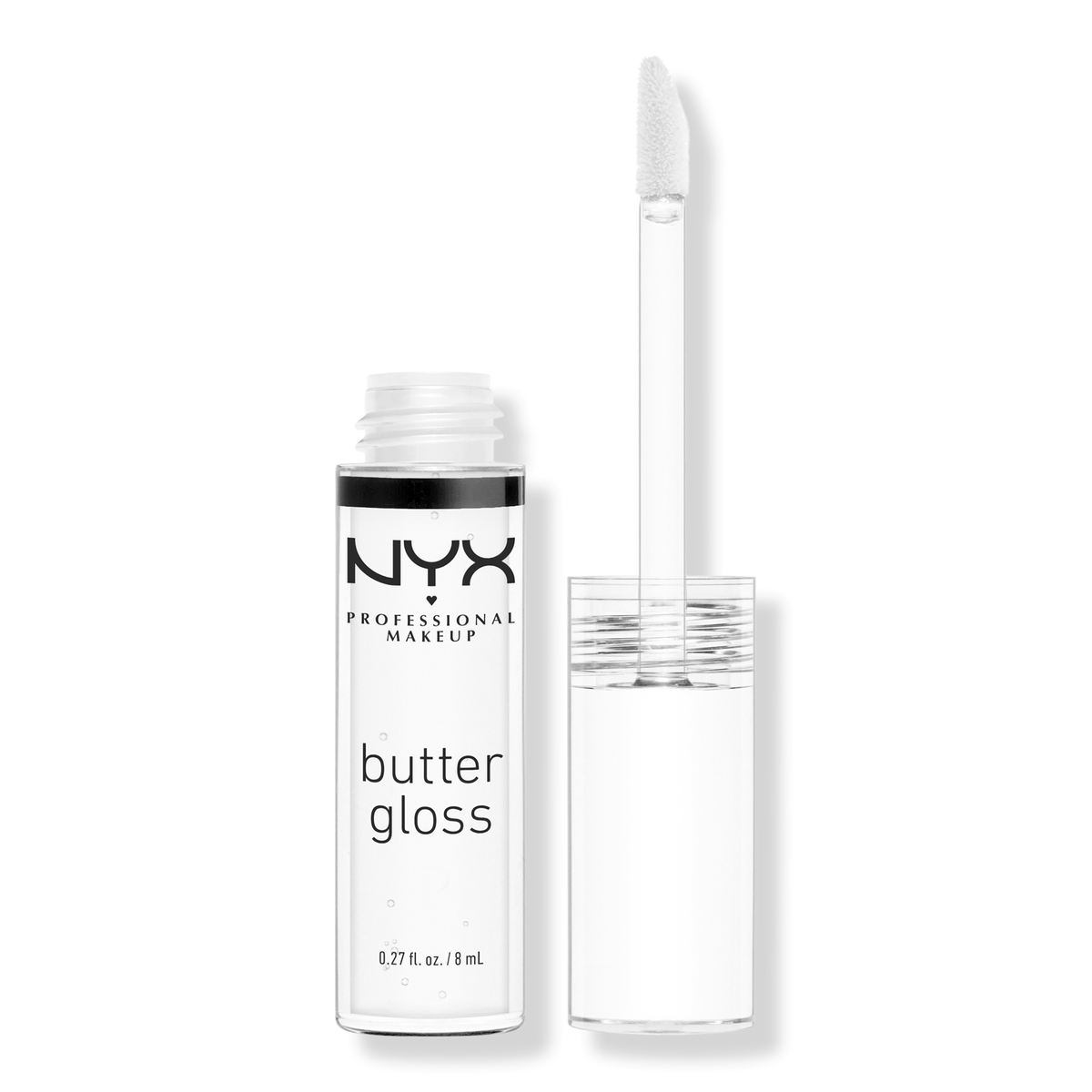 NYX Professional Makeup Butter Gloss Non-Sticky Lip Gloss, Clear, 0.27 oz