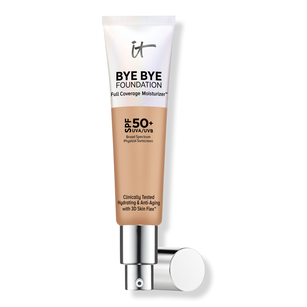 IT Cosmetics Supersize Bye Bye Foundation Full Coverage Moisturizer with, SPF 50+, Neutral Medium, 2.53 oz