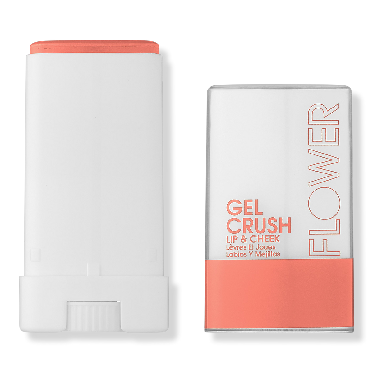 FLOWER Beauty Lip And Cheek Gel Crush, Peach Crush, 0.33 oz