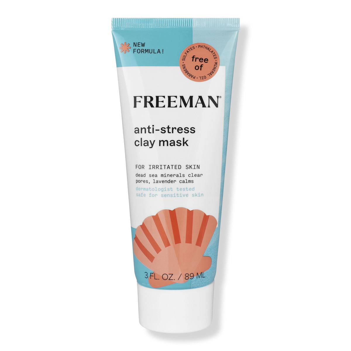 Freeman Anti-Stress Dead Sea Minerals & Lavender Clay Facial Mask, 3 oz