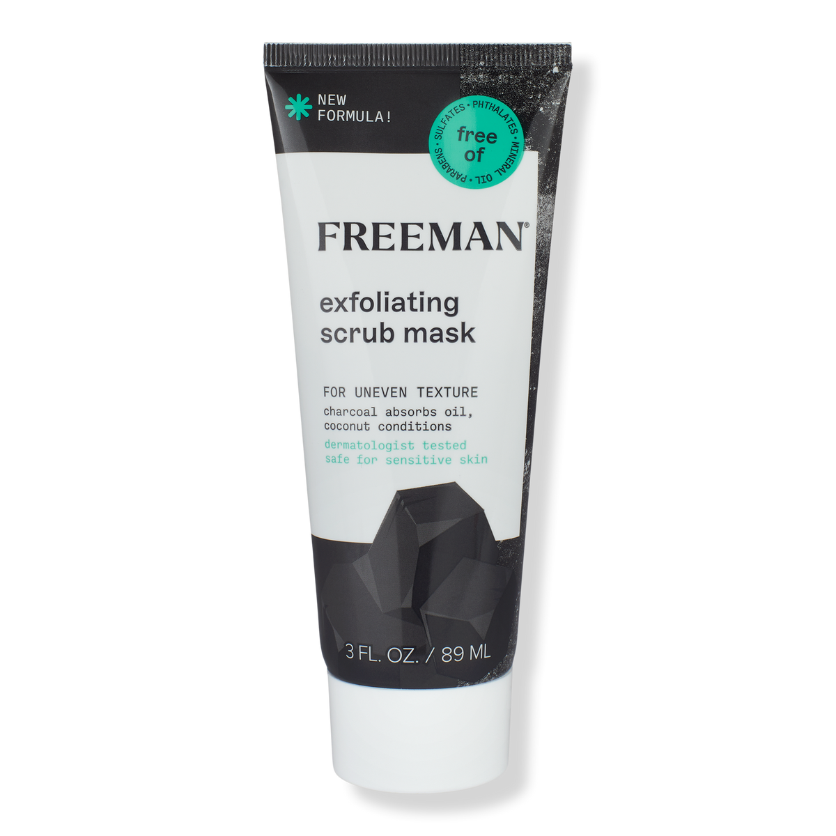 Freeman Exfoliating Charcoal & Coconut Facial Scrub Mask, 3 oz