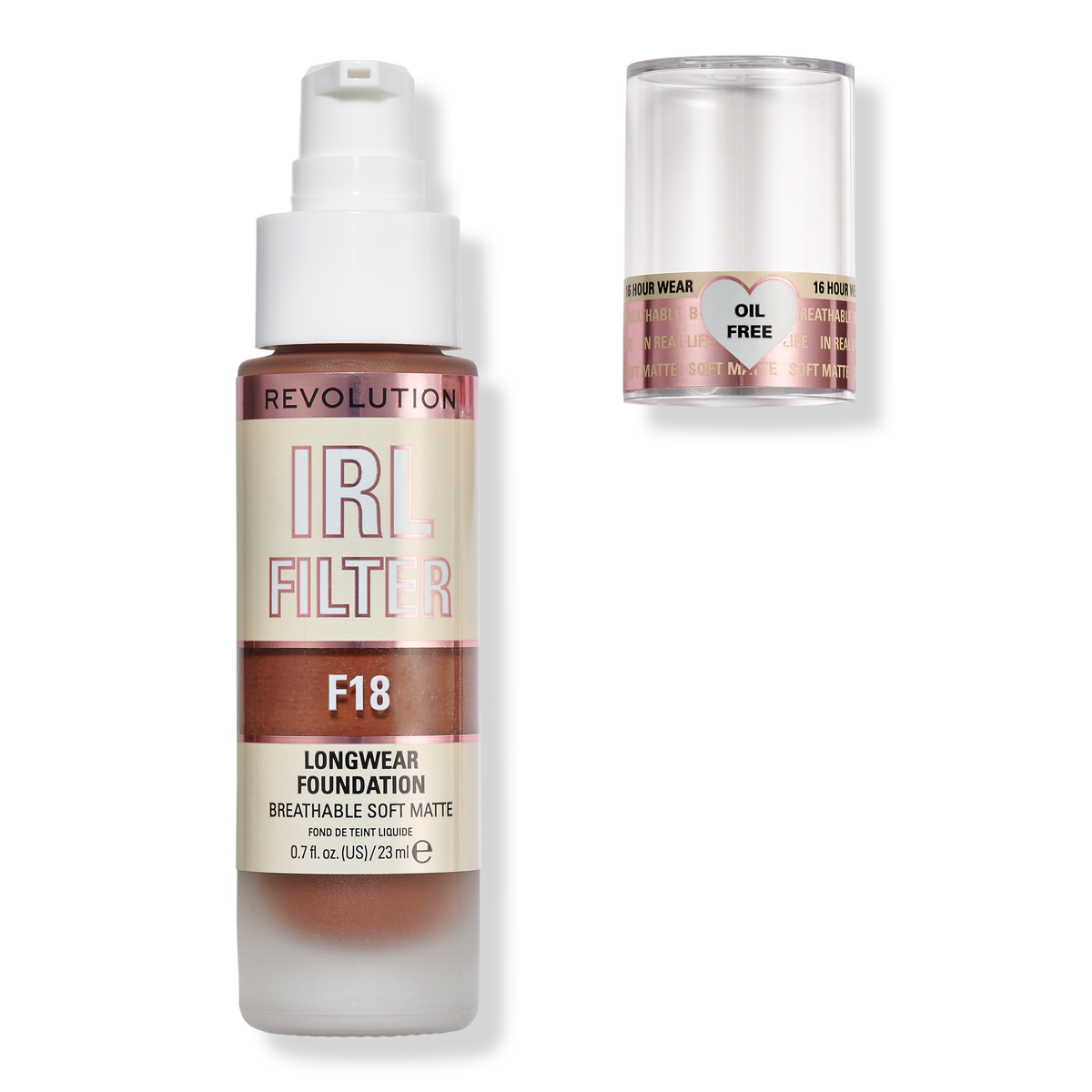 Makeup Revolution IRL Filter Longwear Foundation, F18, 0.70 oz