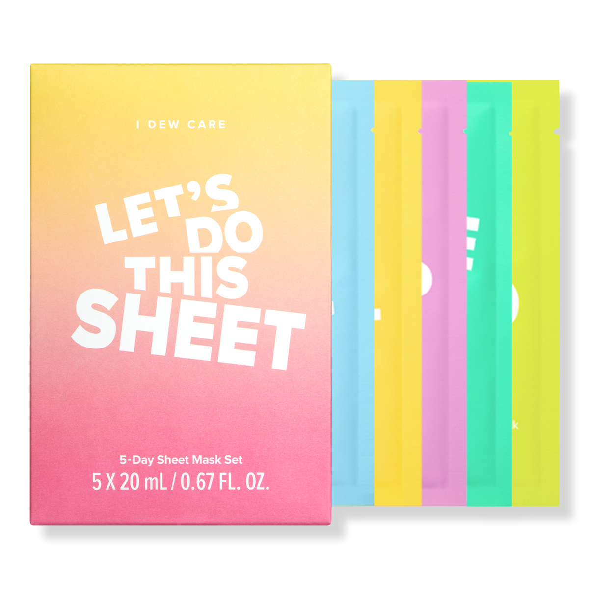 I Dew Care Let's Do This Sheet 5-Day Sheet Mask Set, 5 ea