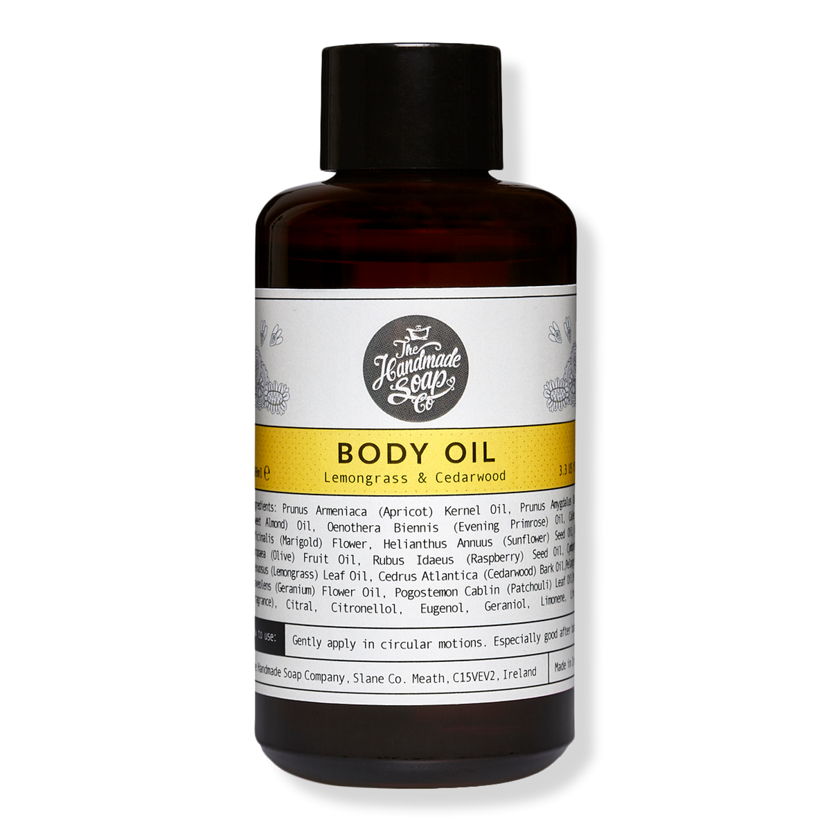 The Handmade Soap Co. Lemongrass & Cedarwood Body Oil, 3.5 oz