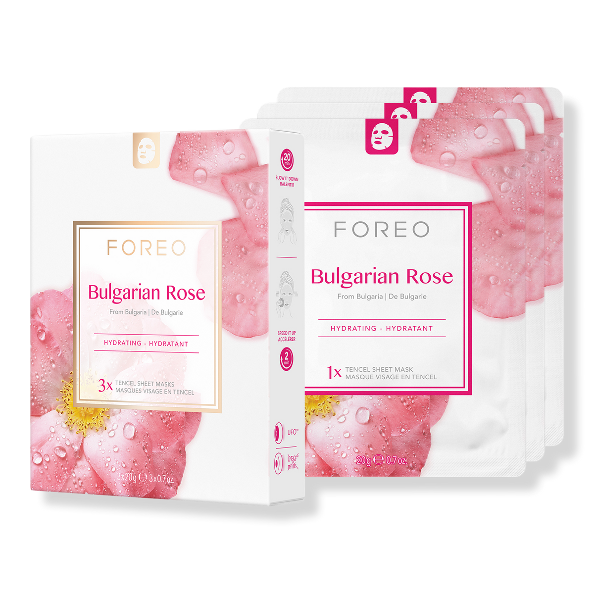 Foreo Bulgarian Rose Farm To Face Sheet Mask, 3 ct