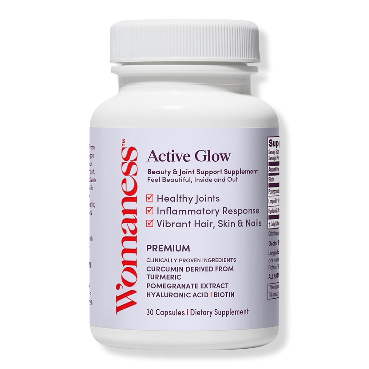 Womaness Active Glow Beauty & Joint Support Supplement, 30 ea