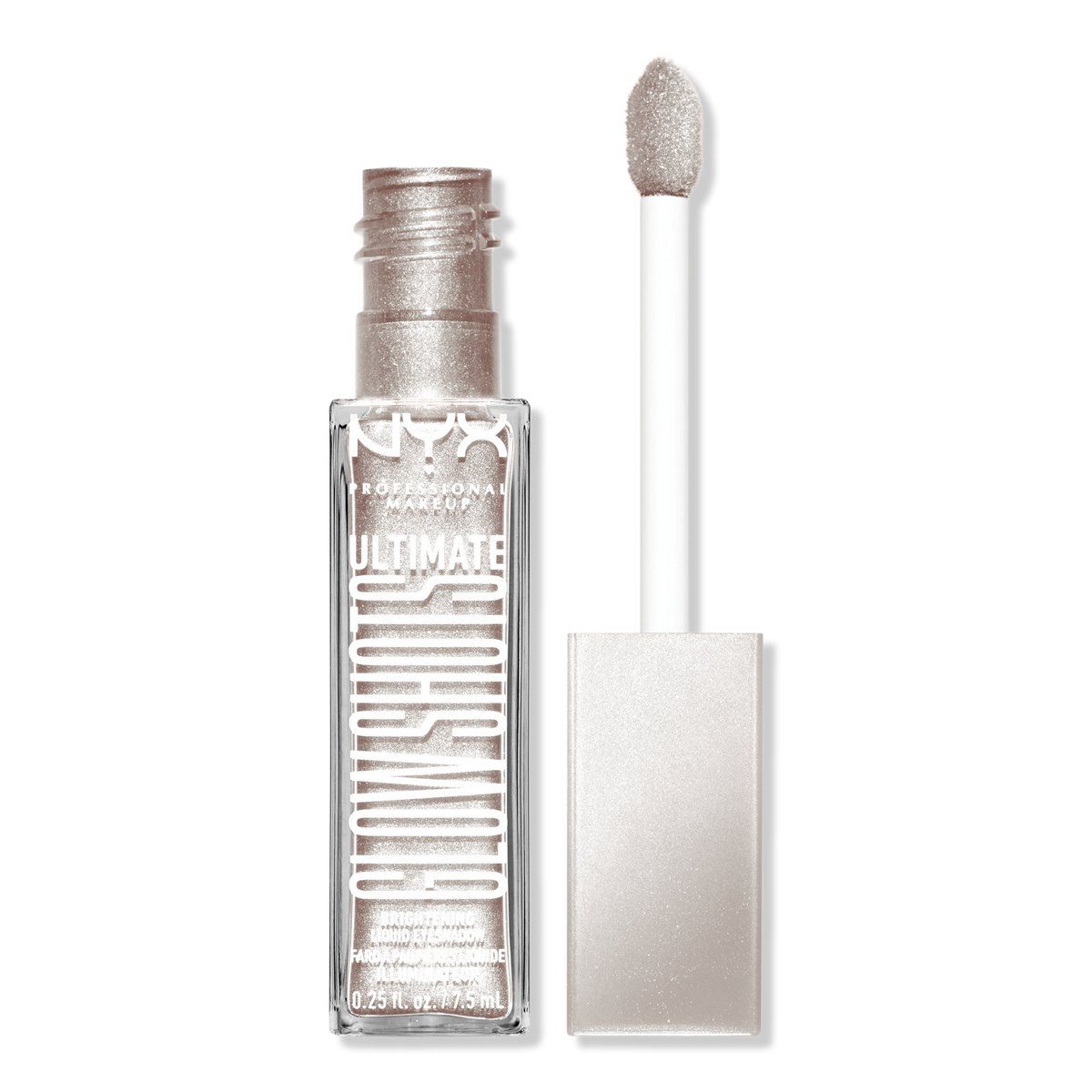 NYX Professional Makeup Ultimate Glow Shots Vitamin C Infused Liquid Eyeshadow, Come Thru Coconut, 0.25 oz