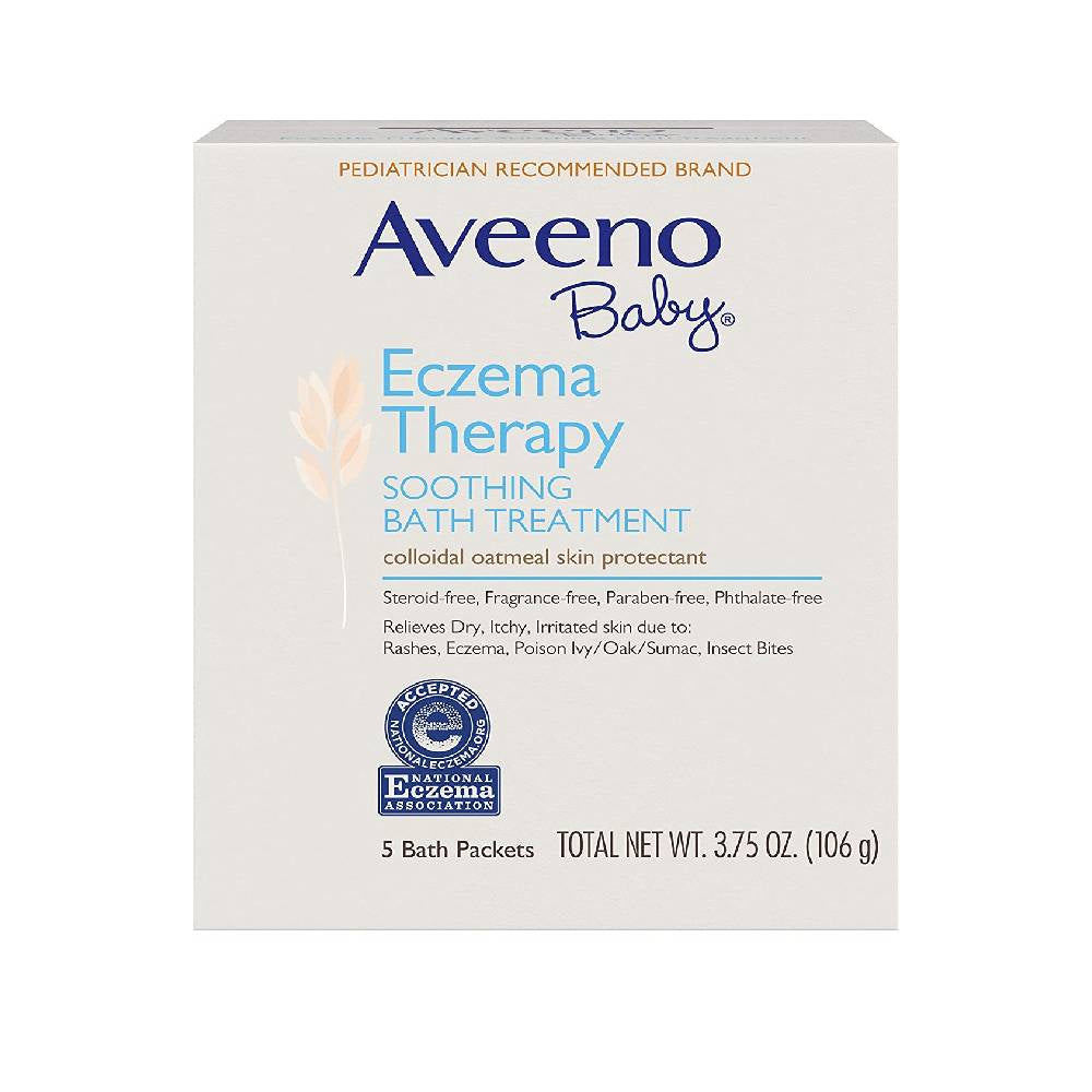 Aveeno Baby Eczema Therapy Soothing Bath Treatment, Packets, 5 ea