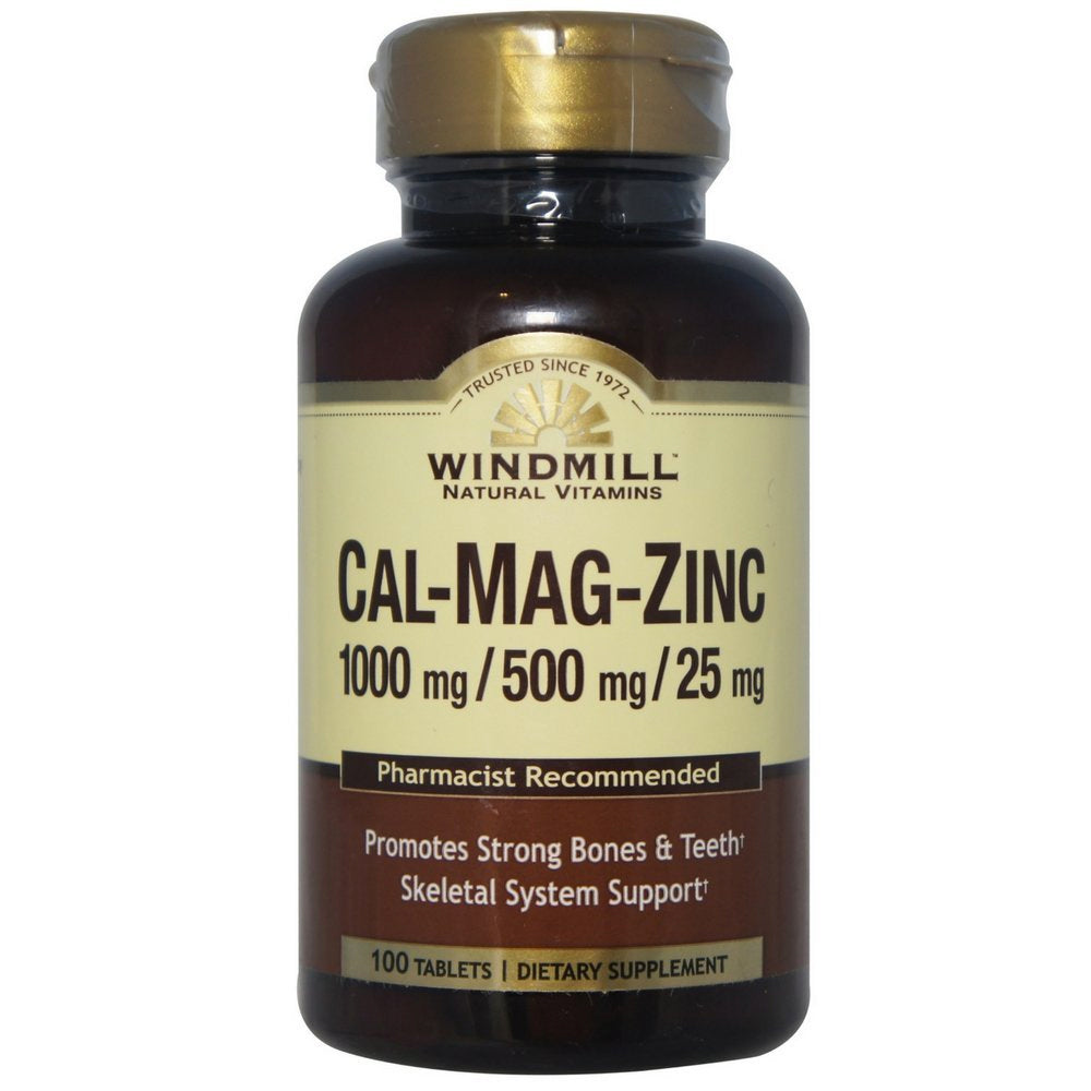 Windmill Calcium, Magnesium and Zinc, Tablets, 100 ea