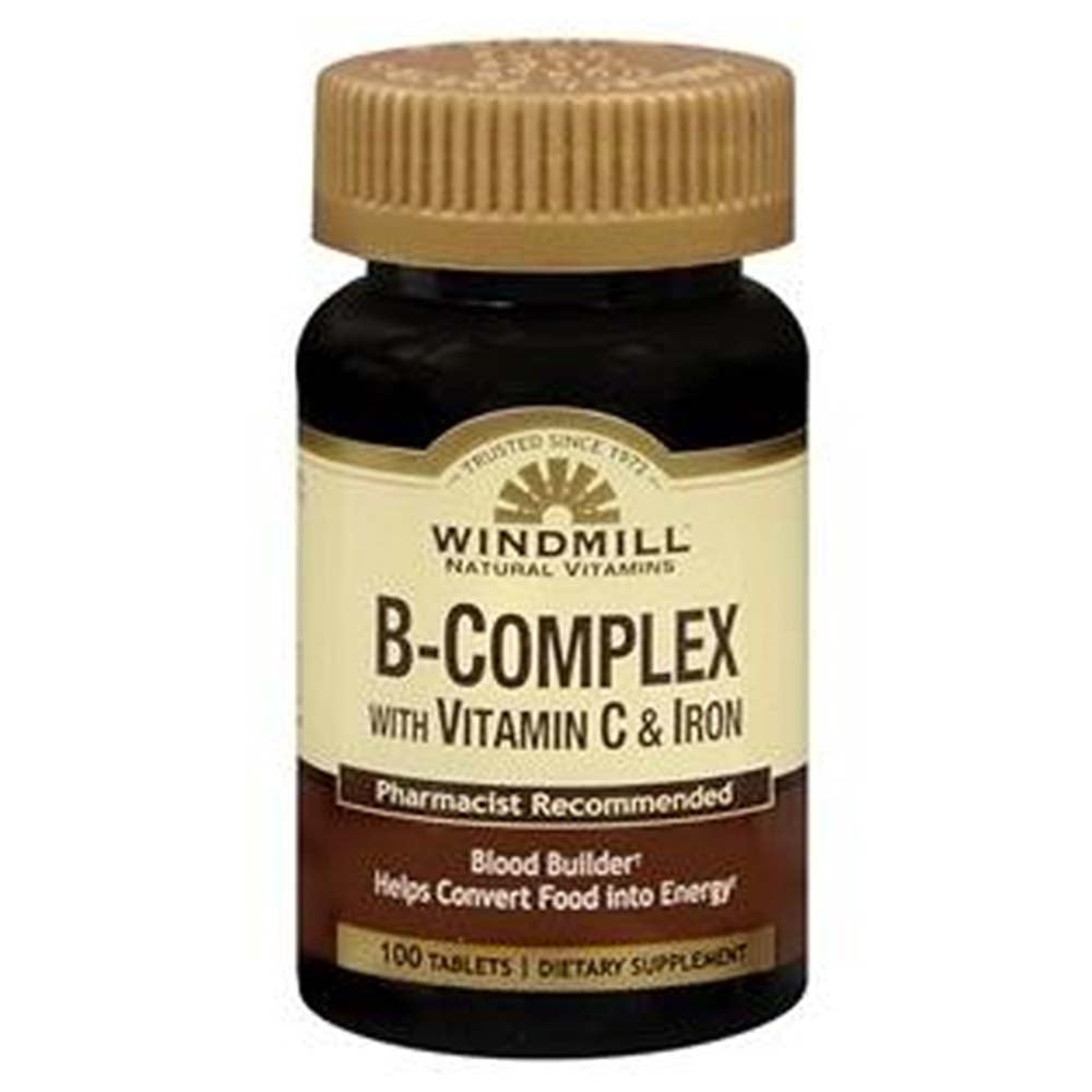 Windmill B-Complex With Vitamin C and Iron, Tablets, 100 ea