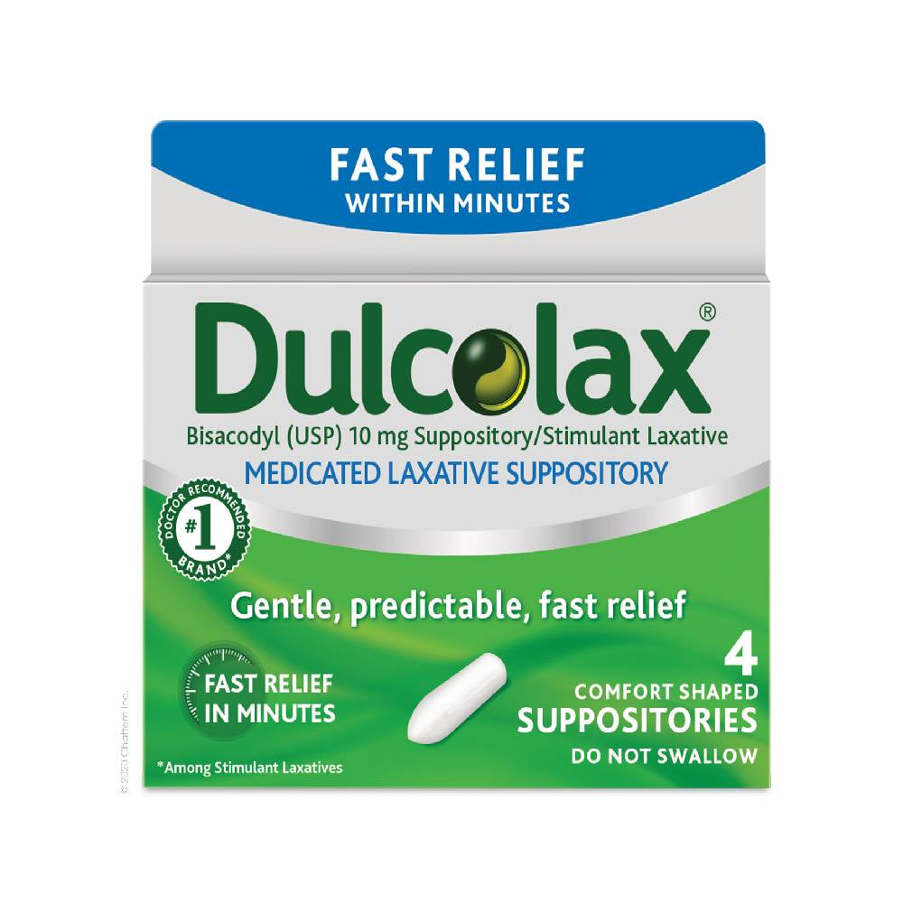 Dulcolax Laxative Suppositories, 4 ea