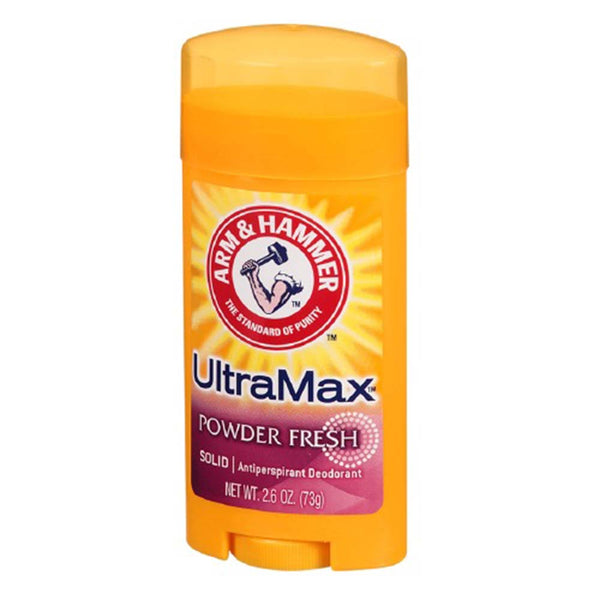Arm & Hammer Ultramax Deodorant Solid, Powder Fresh, 2.6 oz