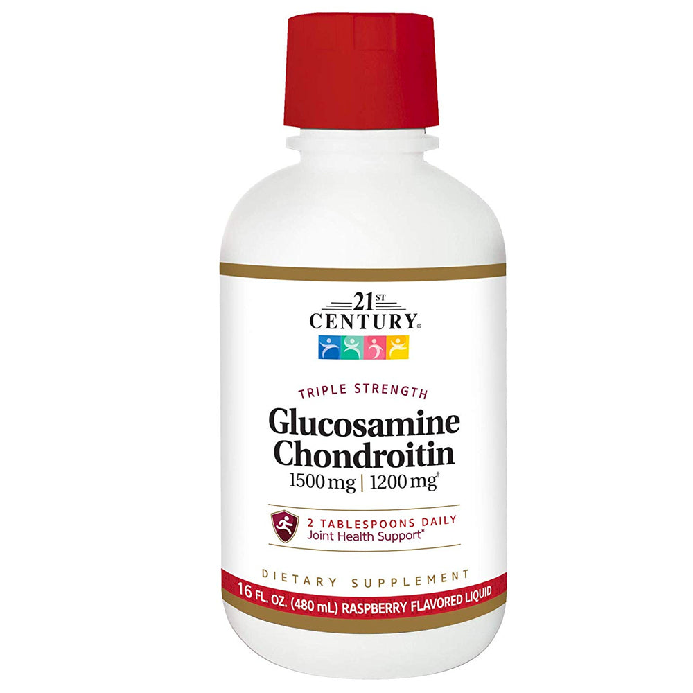 21st Century Glucosamine 1500 mg, Chondroitin 1200 mg, Raspberry, 16 oz
