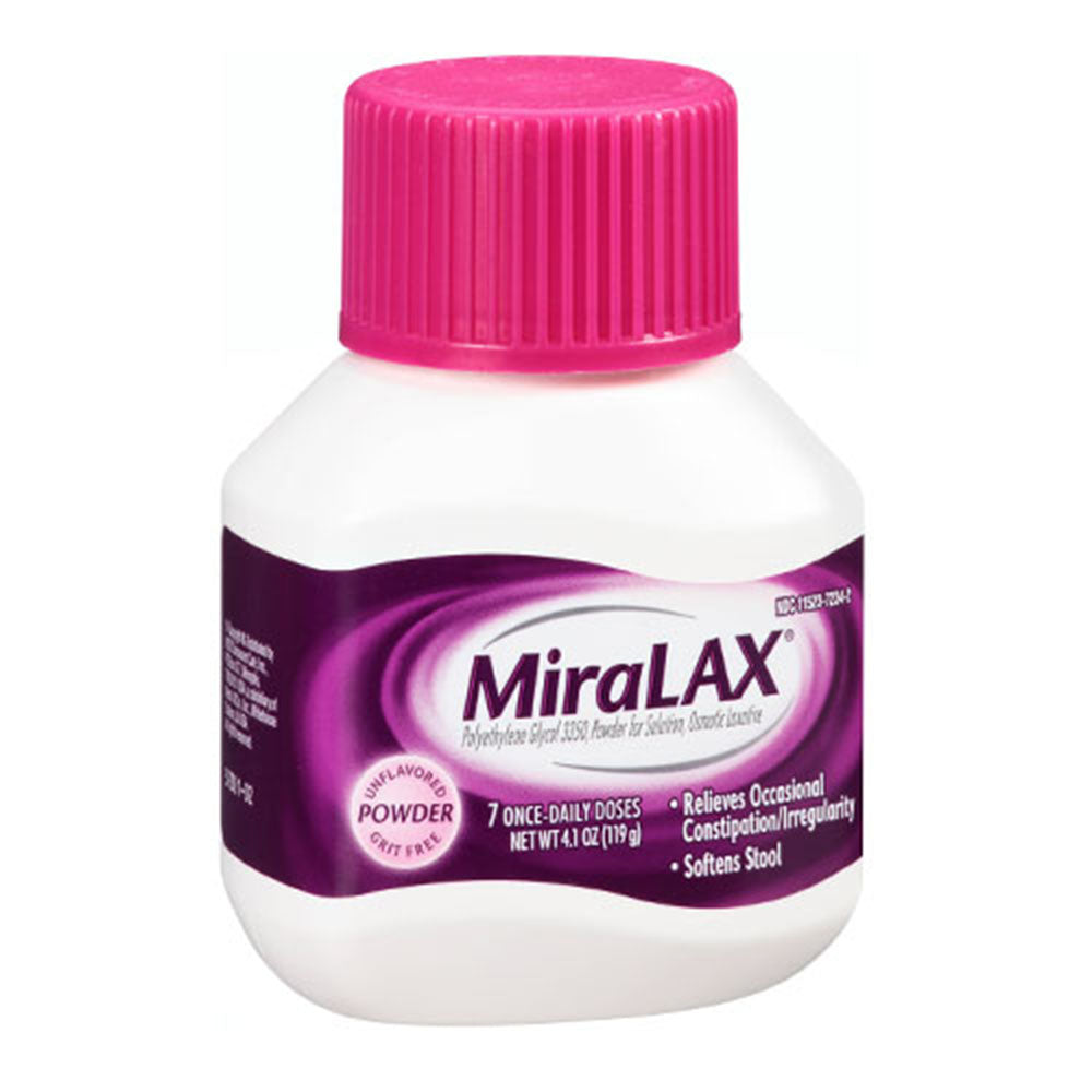 MiraLAX Laxative Powder, Unflavored, 4 oz
