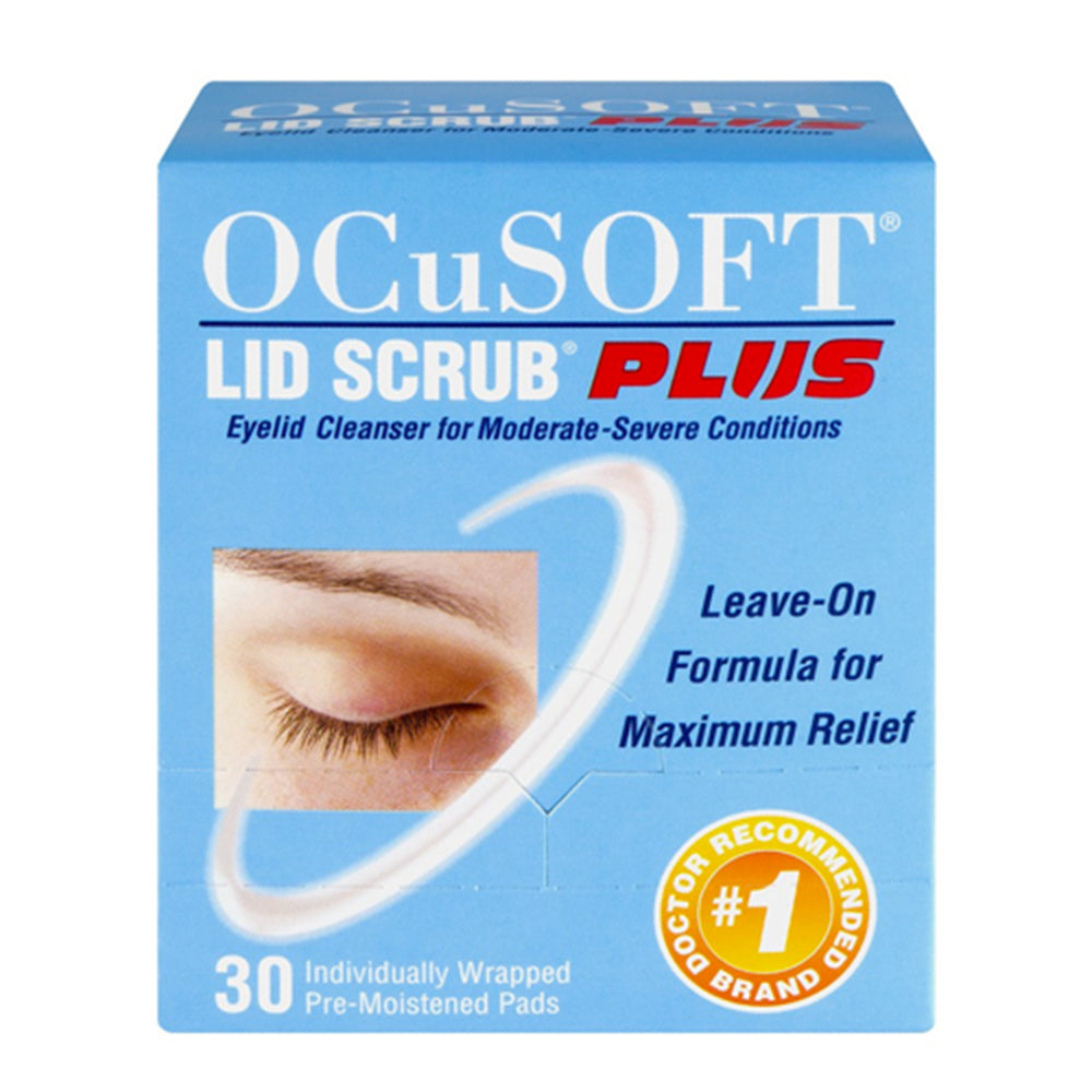 Ocusoft Lid Scrub Plus, Pre-moistened Pads, Individually Wrapped, 30 ea