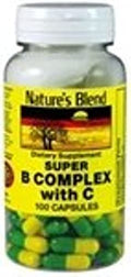 Nature's Blend Super B With C, Capsules, 100 ea