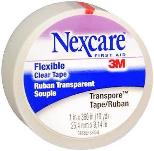 Nexcare First Aid Tape, Transpore, 1 inch x 260 inch, Clear, 12 ea - OTC Shoppe Express