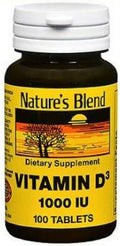 Nature's Blend Vitamin D3, 1000 IU, Tablets, 100 ea - OTC Shoppe Express