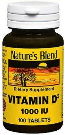 Nature's Blend Vitamin D3, 1000 IU, Tablets, 100 ea - OTC Shoppe Express