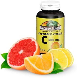 Nature's Blend Chewable Vitamin C, 500 mg, Tablets, 60 ea