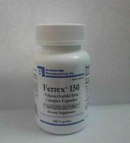 Ferrex 150 Polysaccharide-Iron Complex, Capsules, 100 ea - OTC Shoppe Express