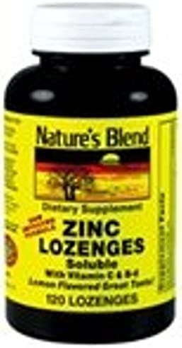 Nature's Blend Zinc Lozenges With Vitamin C & B6, Lemon, 120 ea