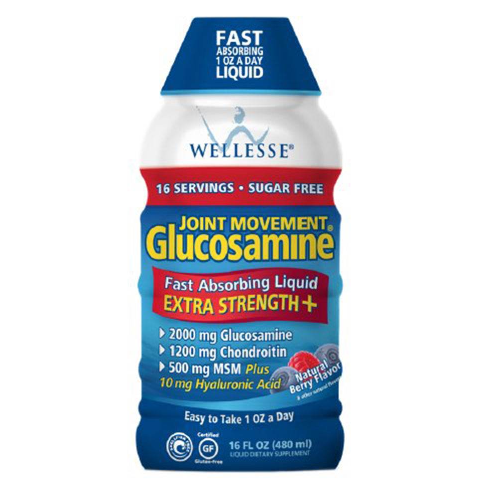 Wellesse Joint Movement Glucosamine, Liquid, Natural Berry, 16 oz - OTC Shoppe Express