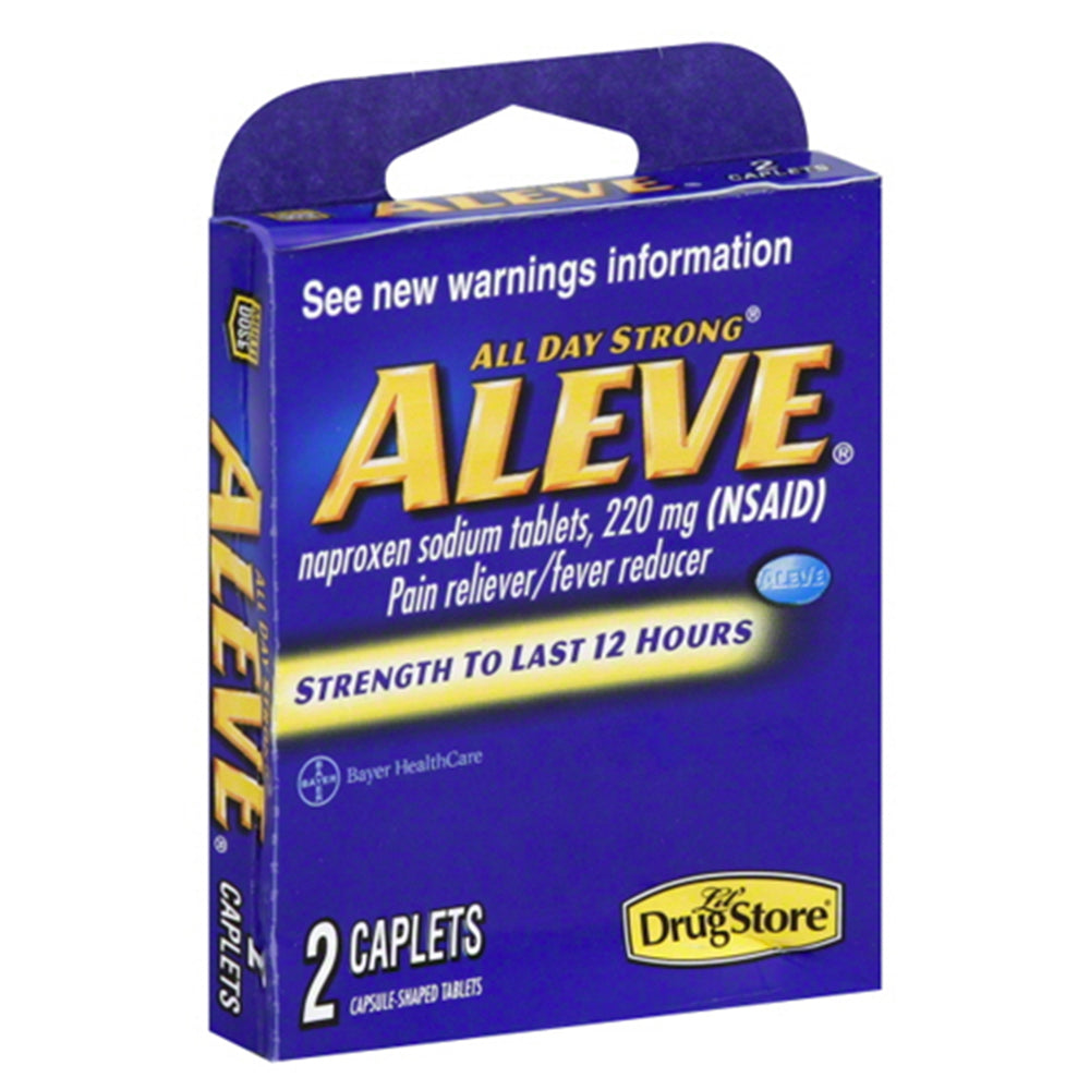 Aleve Pain Relieving, 22 mg, Caplets, 2 ea