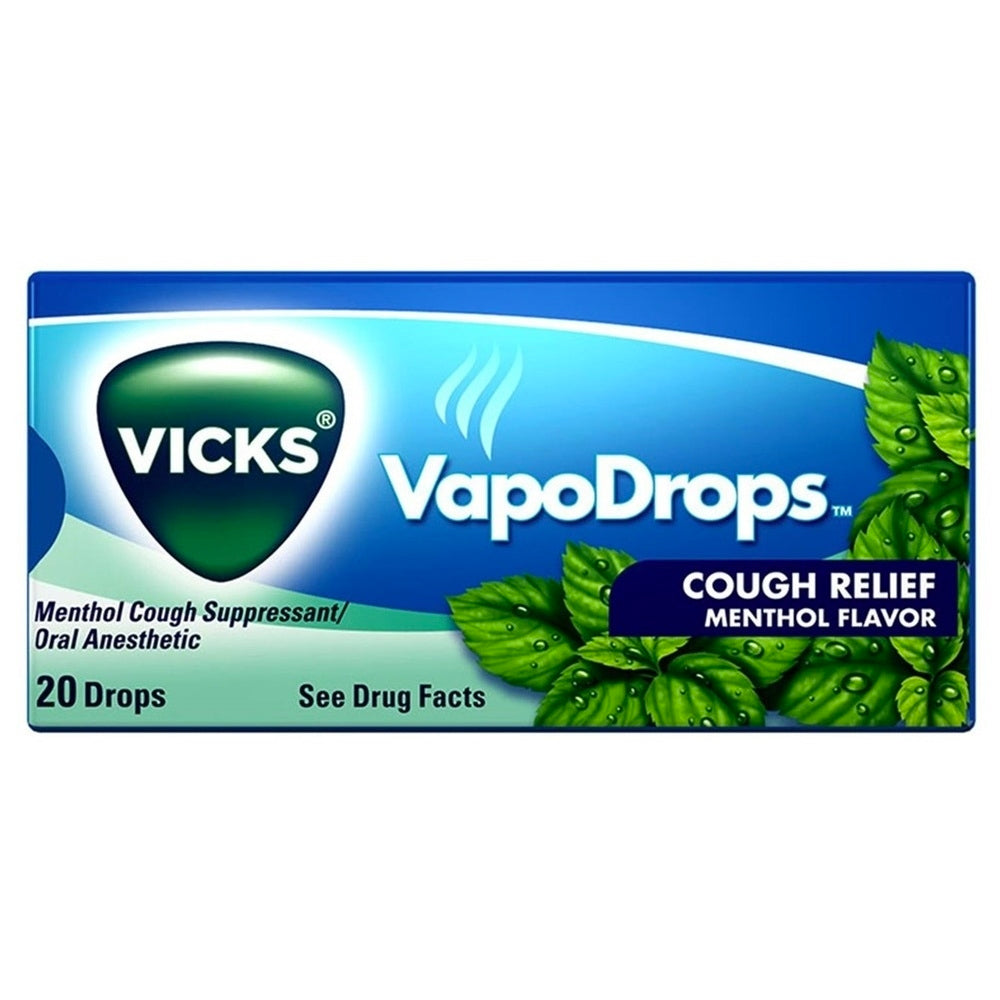 Vicks VapoDrops Cough Relief Drops, Menthol Flavor, 20 ea