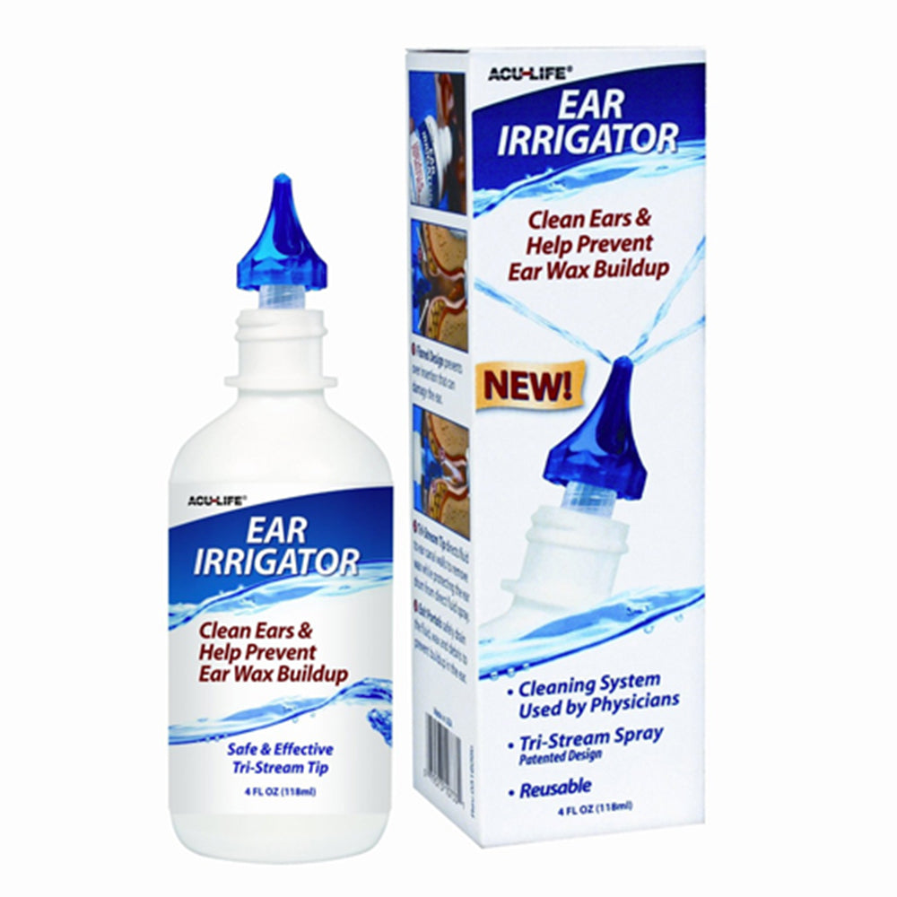 Acu-life Ear Irrigator, Cleaning System, Reusable, 4 oz