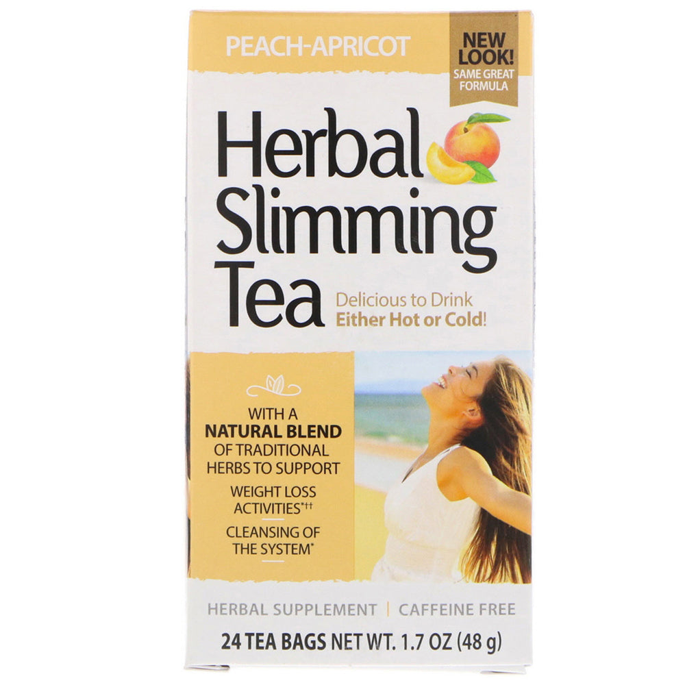 21st Century Herbal Slimming Tea, Peach-Apricot, 24 ea