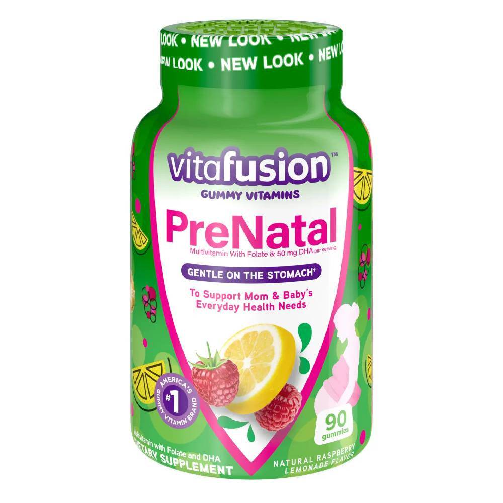Vitafusion Adult PreNatal, Gummies, Lemon & Raspberry Lemonade, 90 ea - OTC Shoppe Express