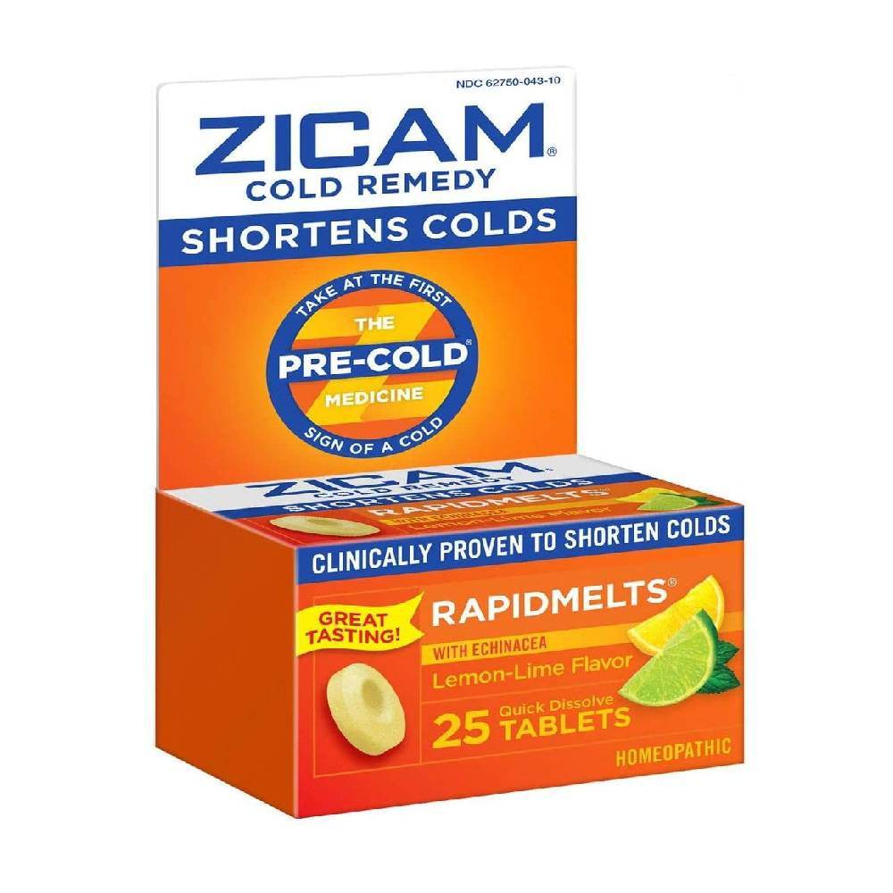 Zicam Cold Remedy RapidMelts with Echinacea, Lemon-Lime, 25 ea - OTC Shoppe Express
