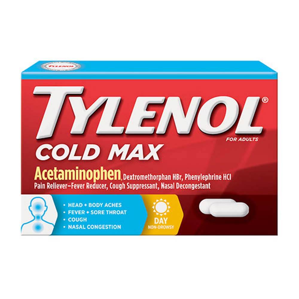 Tylenol Cold Multi-Symptom Caplets, Daytime, 24 ea - OTC Shoppe Express