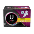 U by Kotex Cleanwear Ultra Thin Pads Flexible Shape, Regular, 18 ea