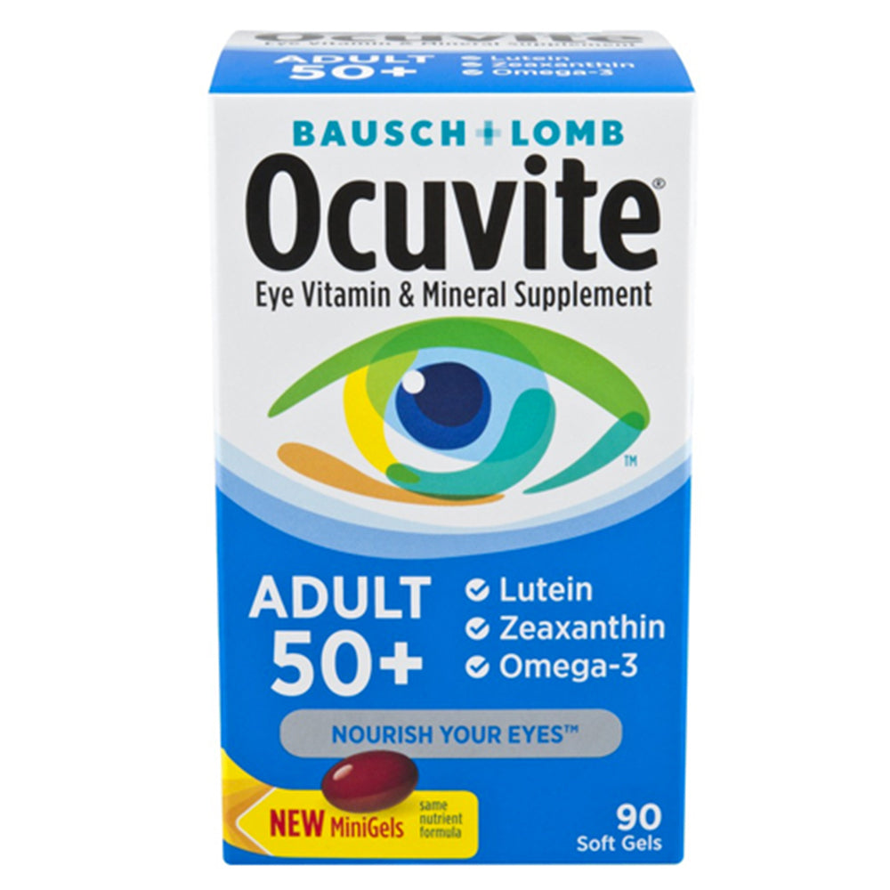 Bausch + Lomb Ocuvite Eye Vitamin, Adult 50+, MiniGels, 90 ea