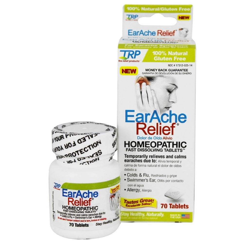 The Relief Products Earache Relief, Dissolving Tablets, 70 ea - OTC Shoppe Express