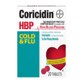 Coricidin HBP Cold & Flu for People with HBP, Tablets, 20 ea