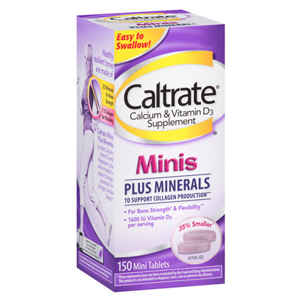 Caltrate Bone Health Advanced, Calcium Supplement, Minis, Tablets, 150 ea