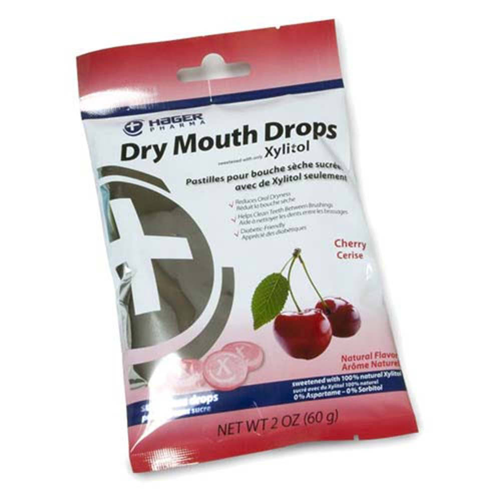 Xylitol Dry Mouth Drops, Sugar Free, Cherry, 26 ea
