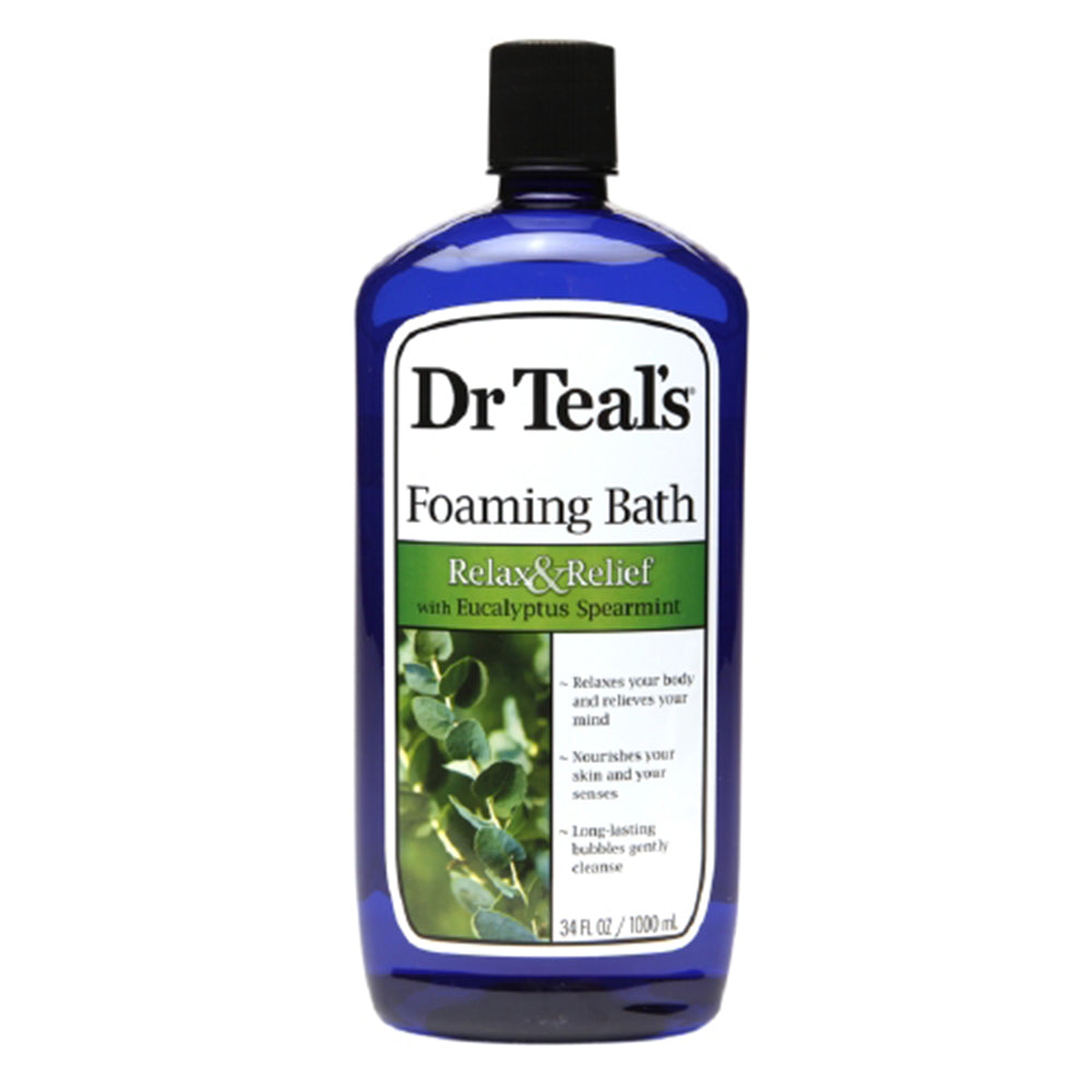 Dr. Teal's Foaming Bath, Relax & Relief with Eucalyptus Spearmint, 34 oz